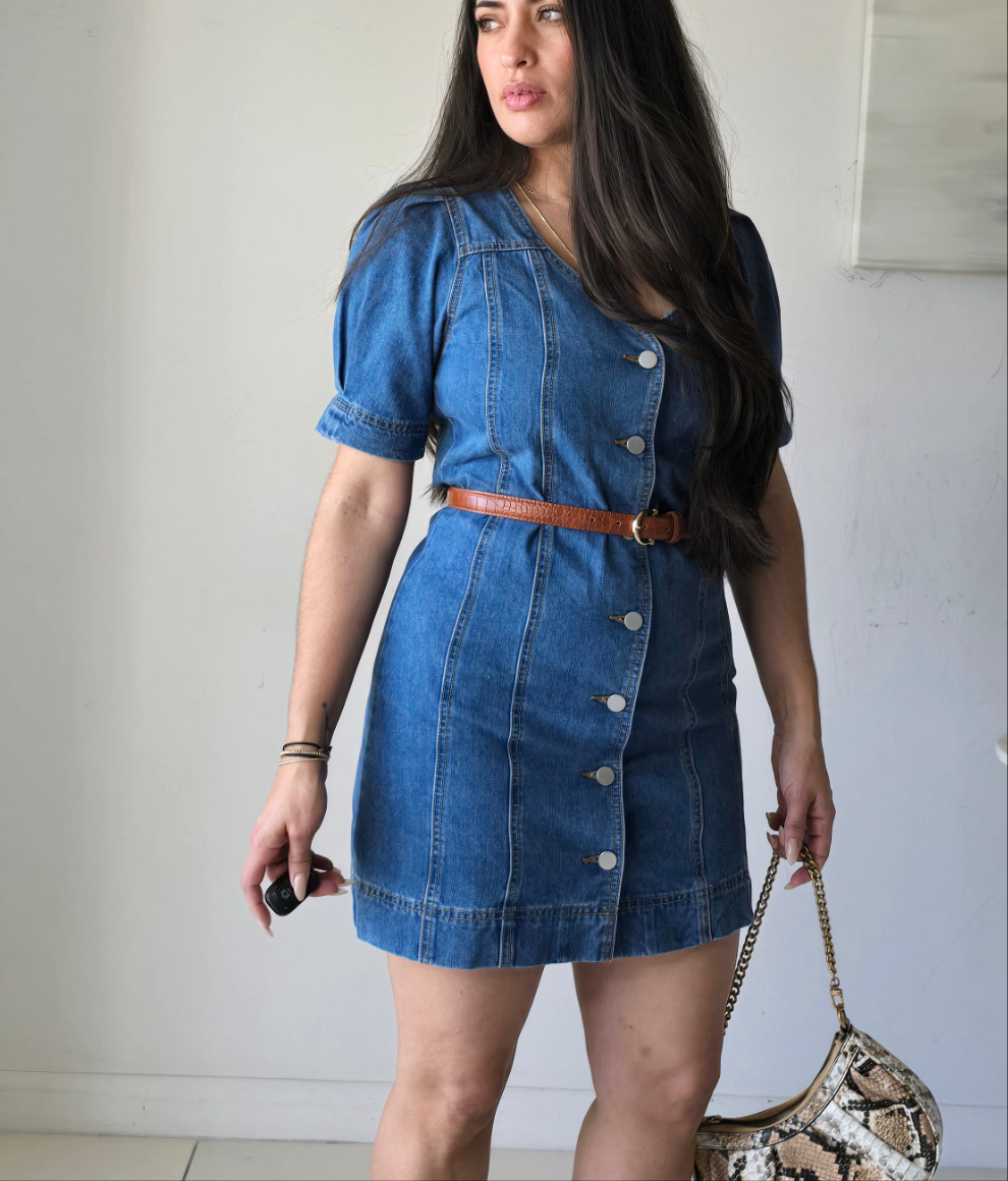 Denim Button-down dress