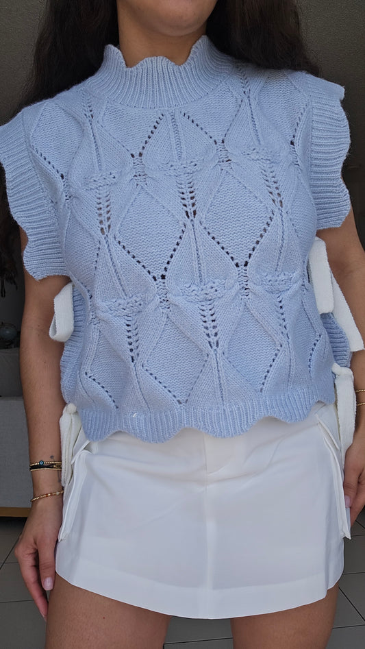 Knit top with bows