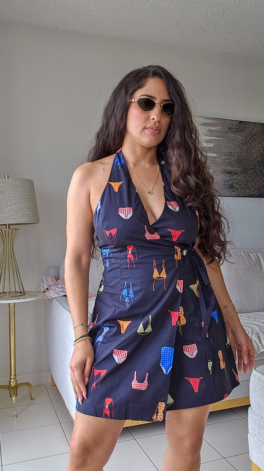 Bikini print mini dress