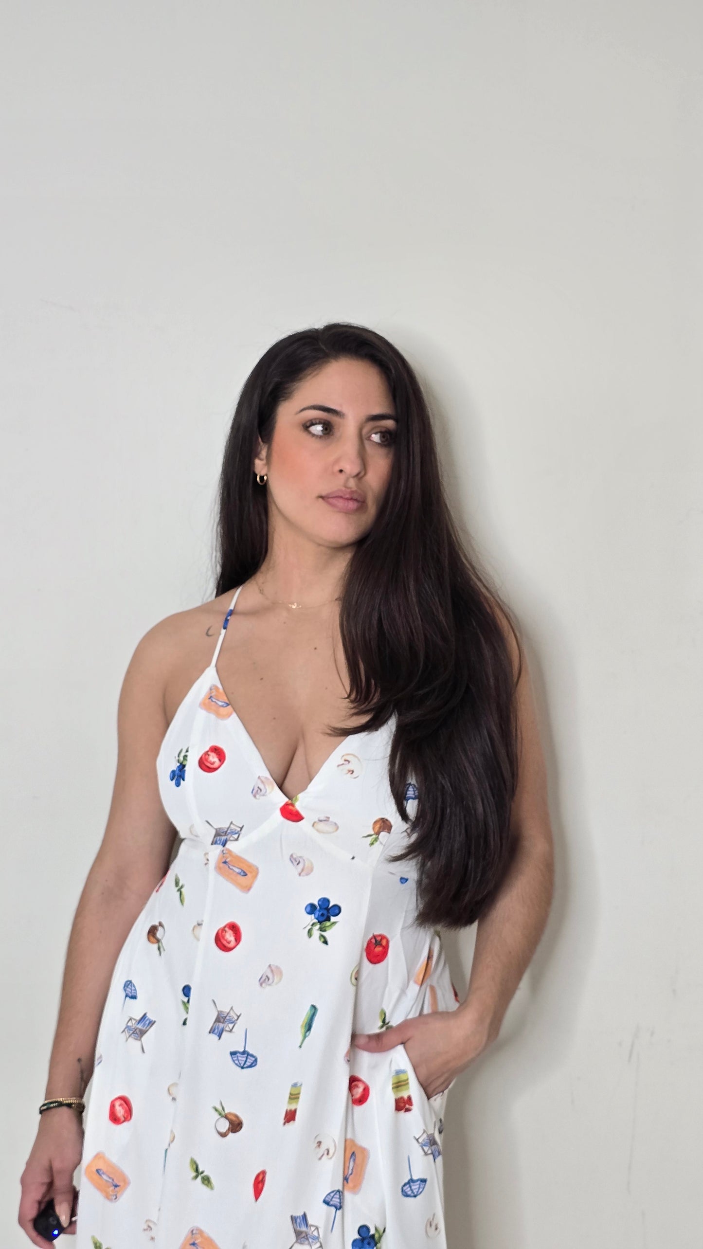 Open back midi dress