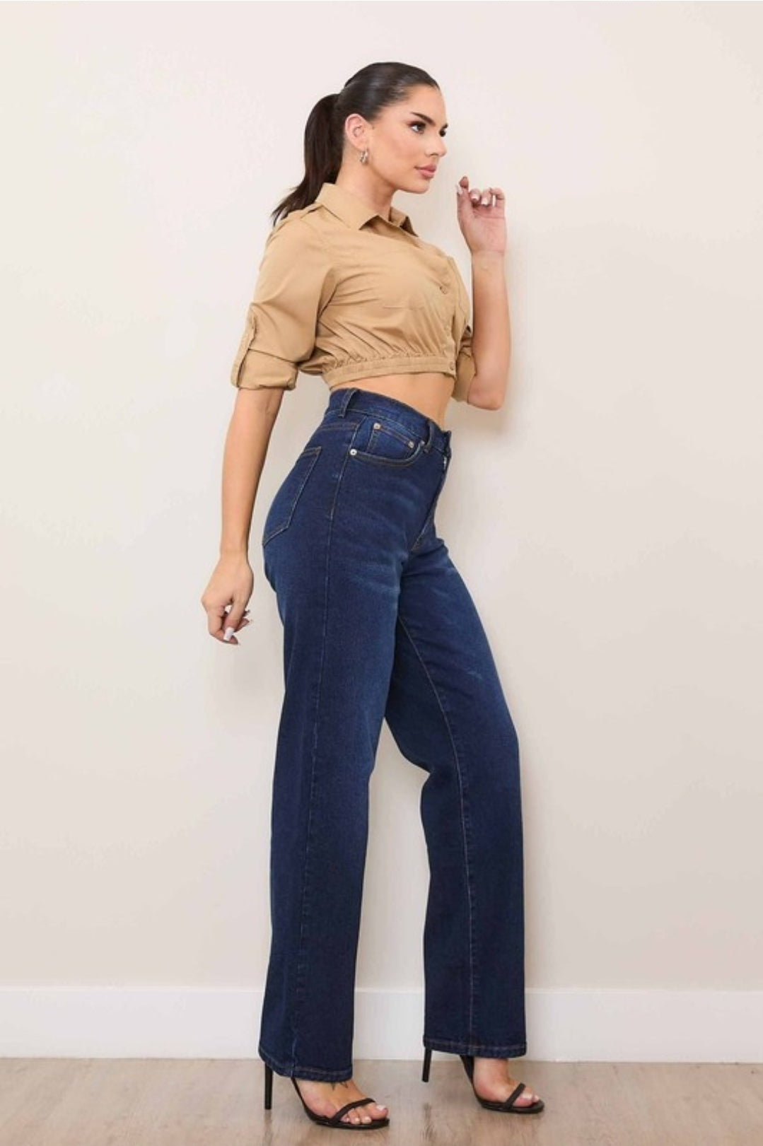 Back to 90s slim baggy vibrant jeans