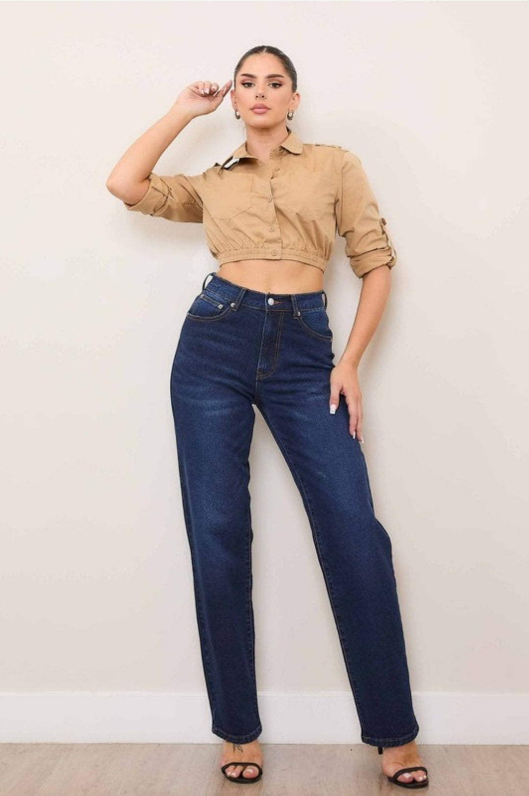 Back to 90s slim baggy vibrant jeans