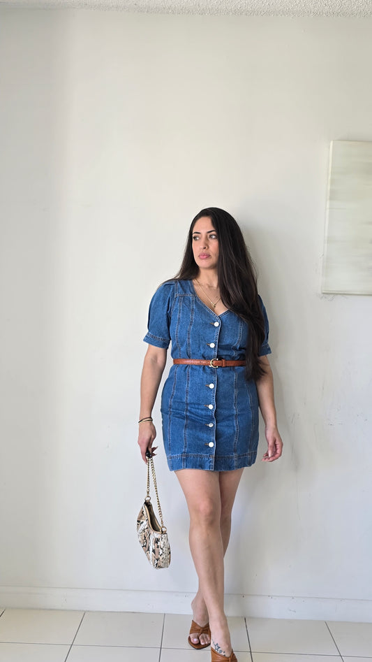 Denim Button-down dress