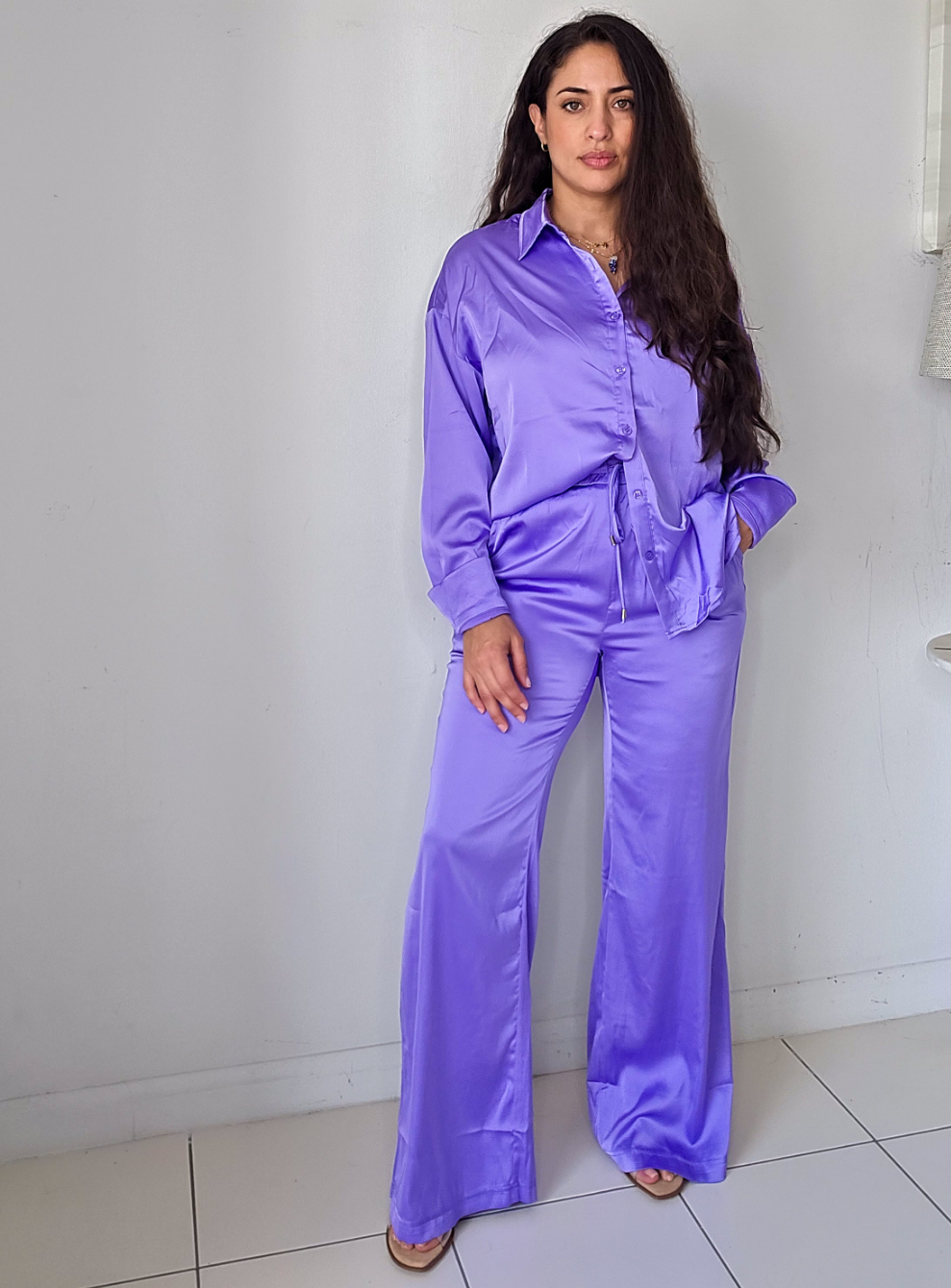 Satin Shirt and pants set