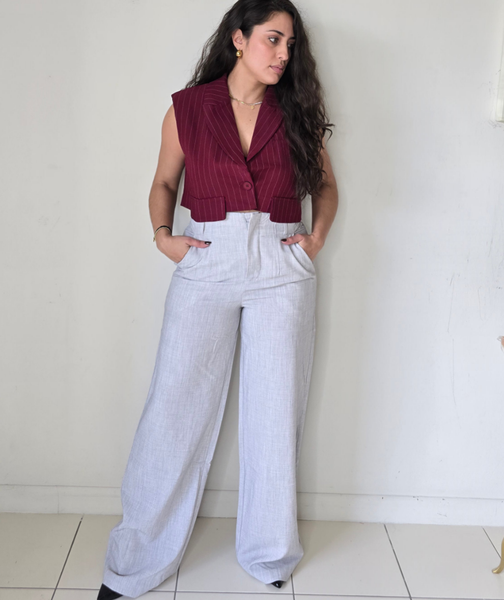 Grey classic highwaist trousers