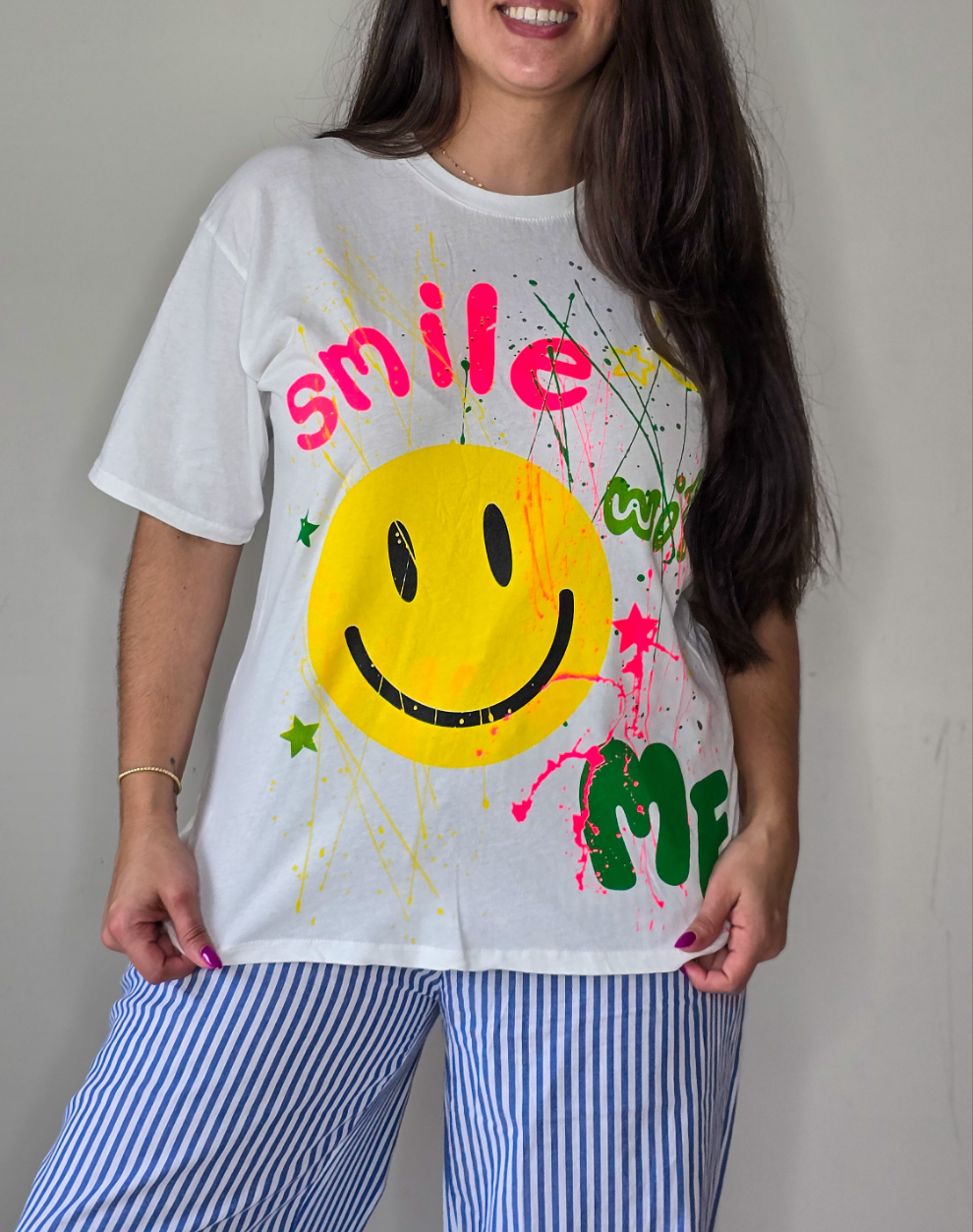 Smile with me graphic t-shirt [Made in Italy]