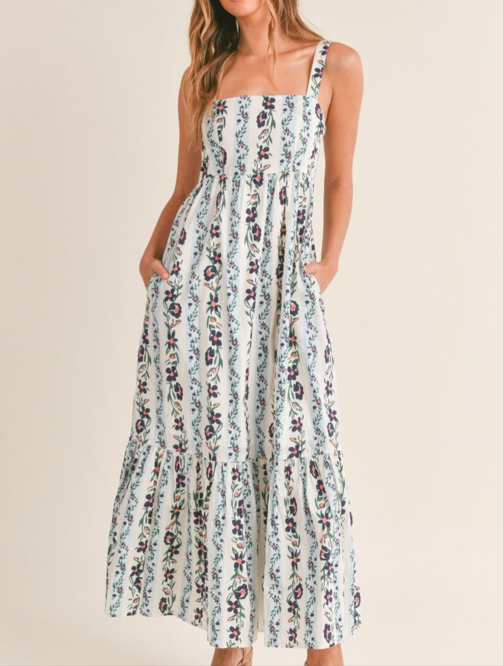 Floral print maxi dress