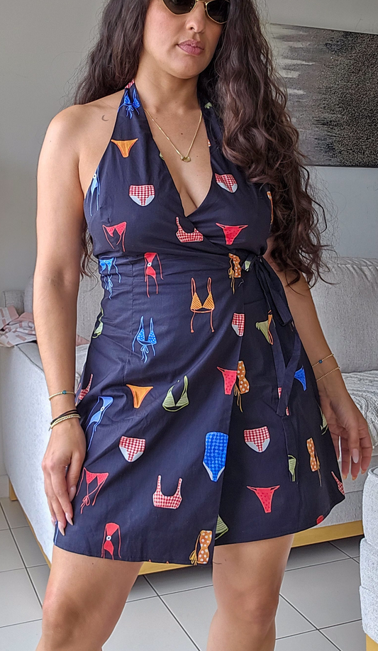 Bikini print mini dress