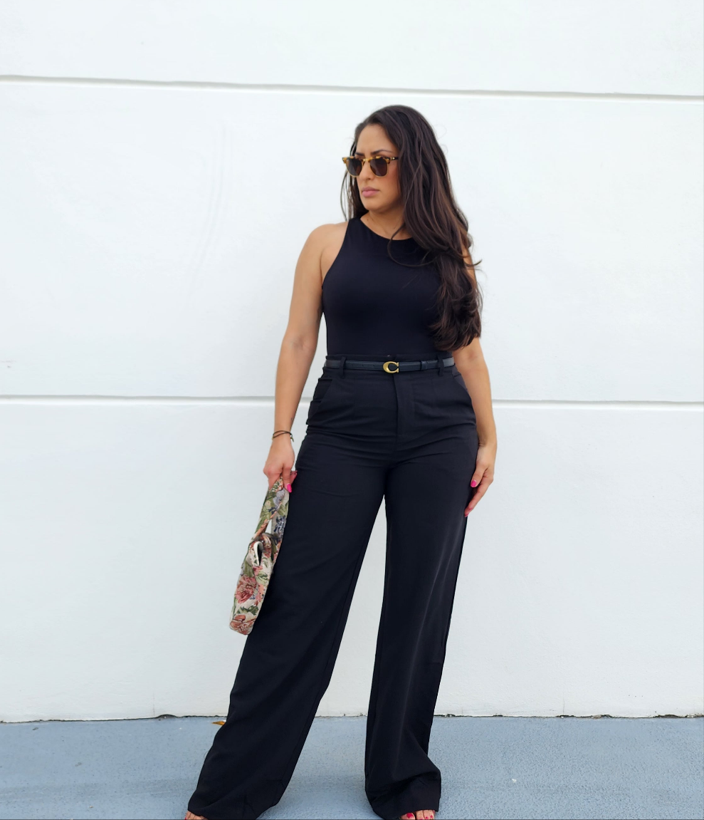 Black Classic highwaist trousers