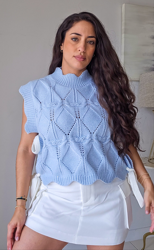 Knit top with bows