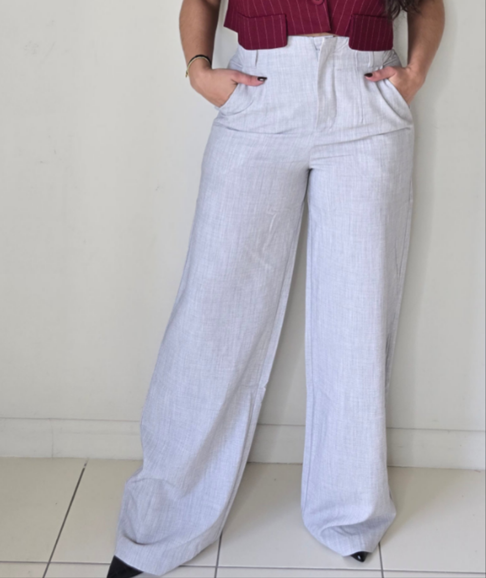 Grey classic highwaist trousers