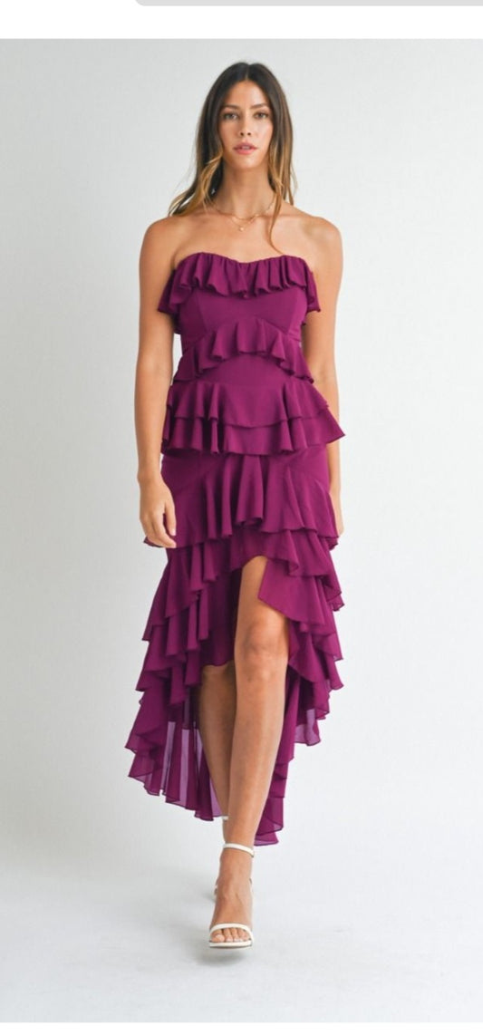 Ruffle maxi dress