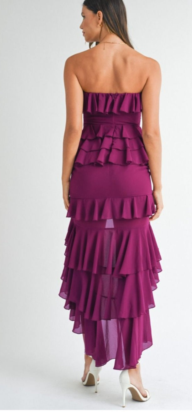 Ruffle maxi dress