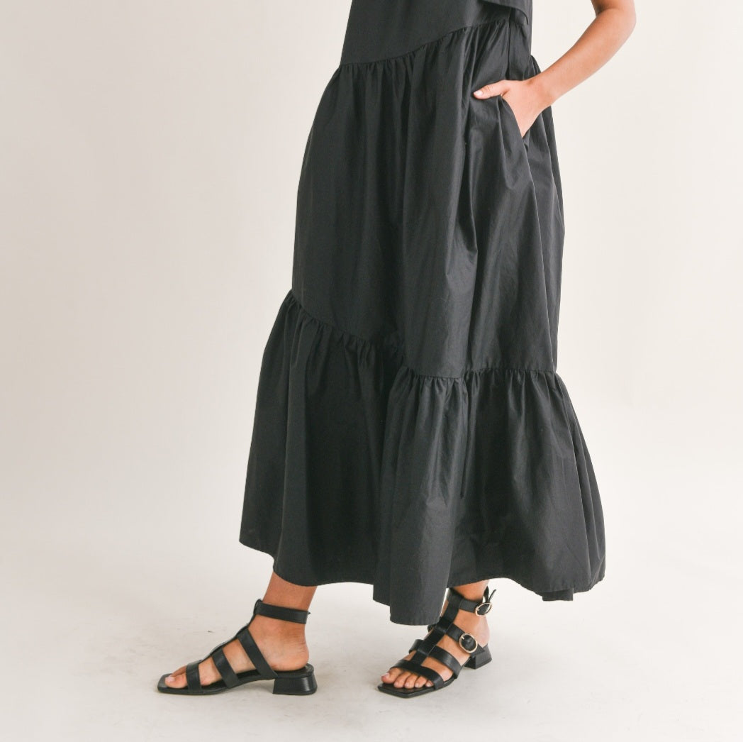 One shoulder maxi dress