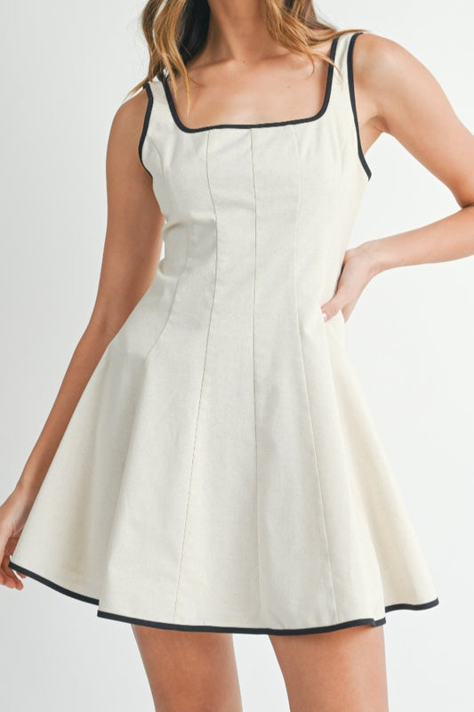 Linen Flare mini dress