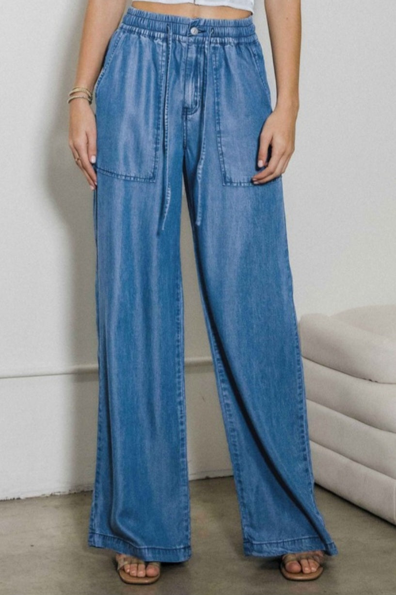 Tencel Straight Pants