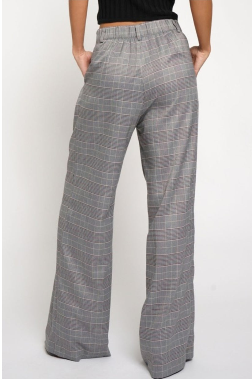 Grey Plaid trousers