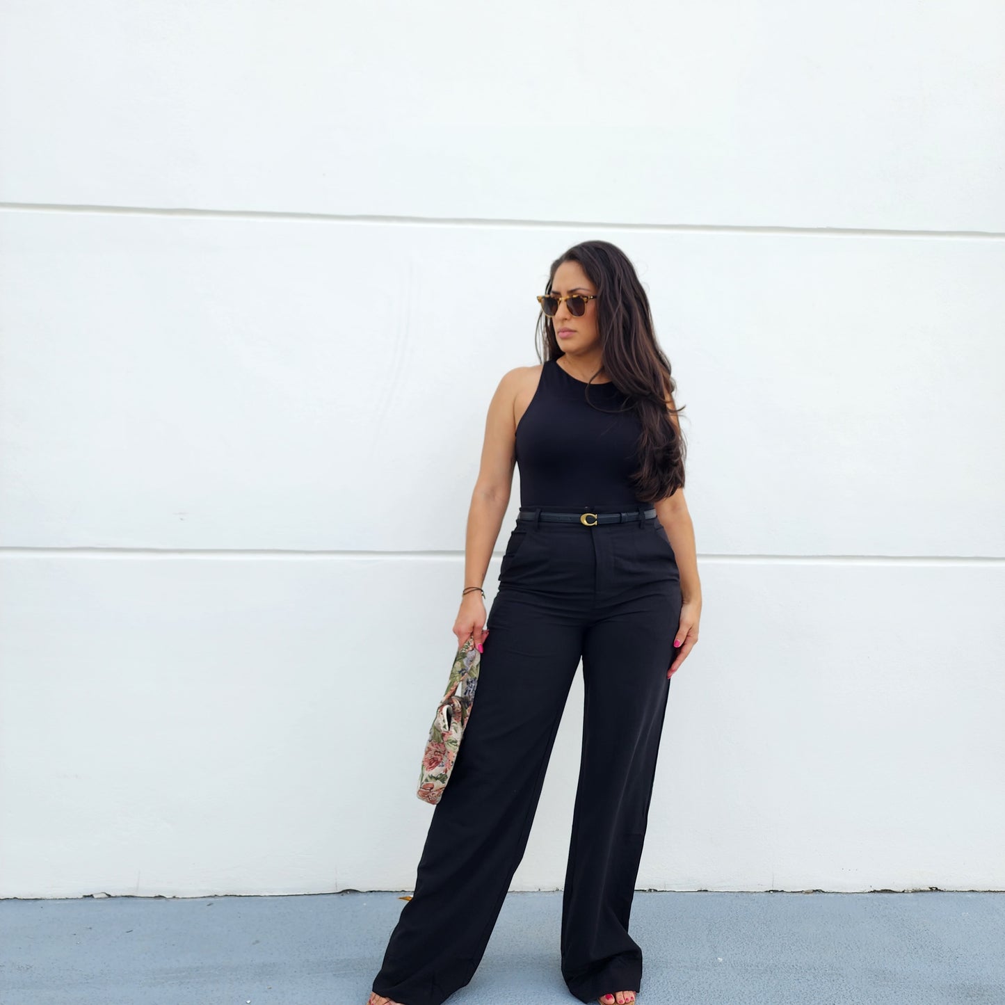 Black Classic highwaist trousers