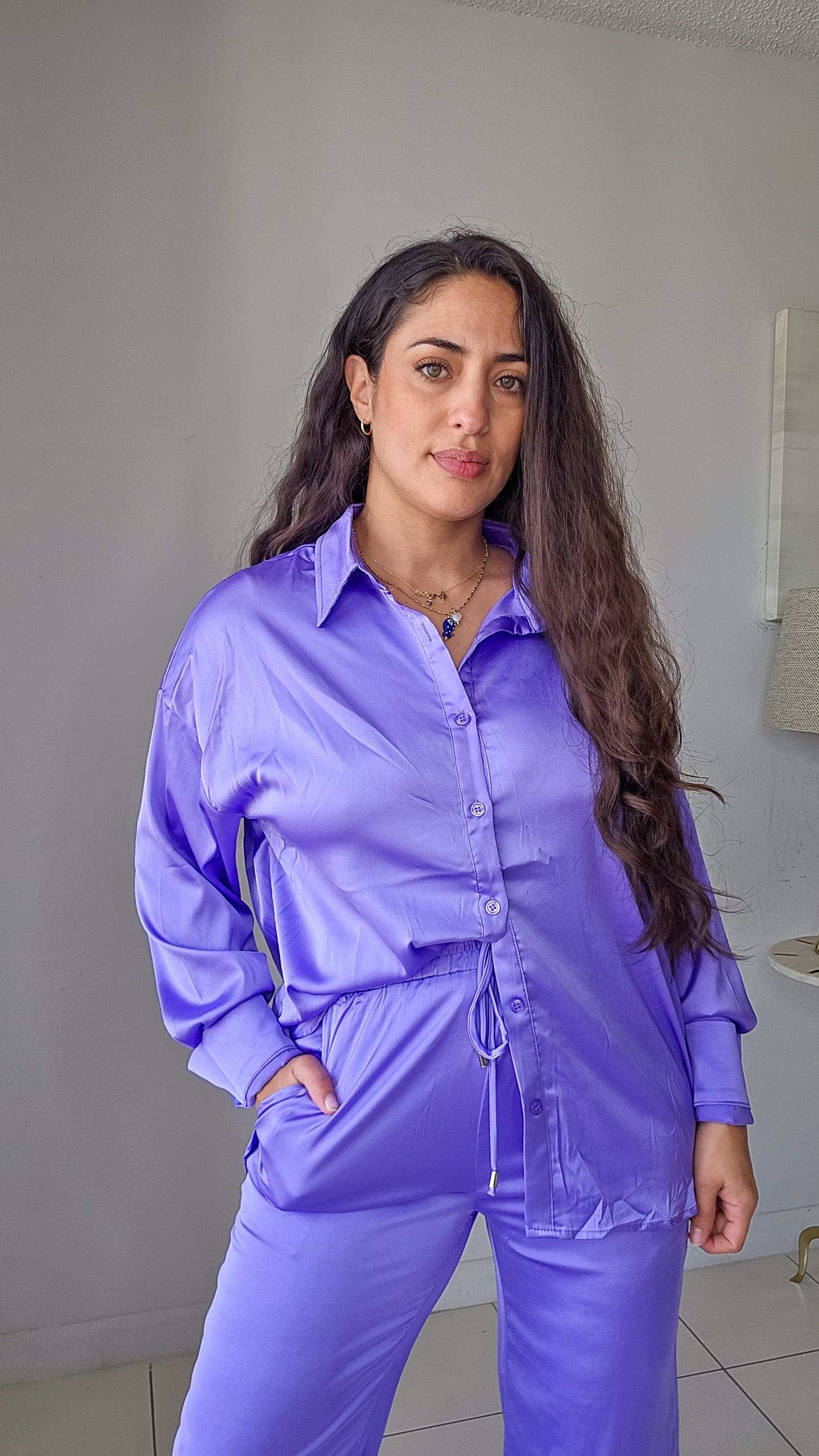 Satin Shirt and pants set