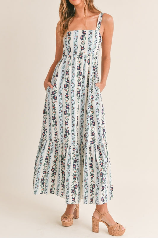 Floral print maxi dress