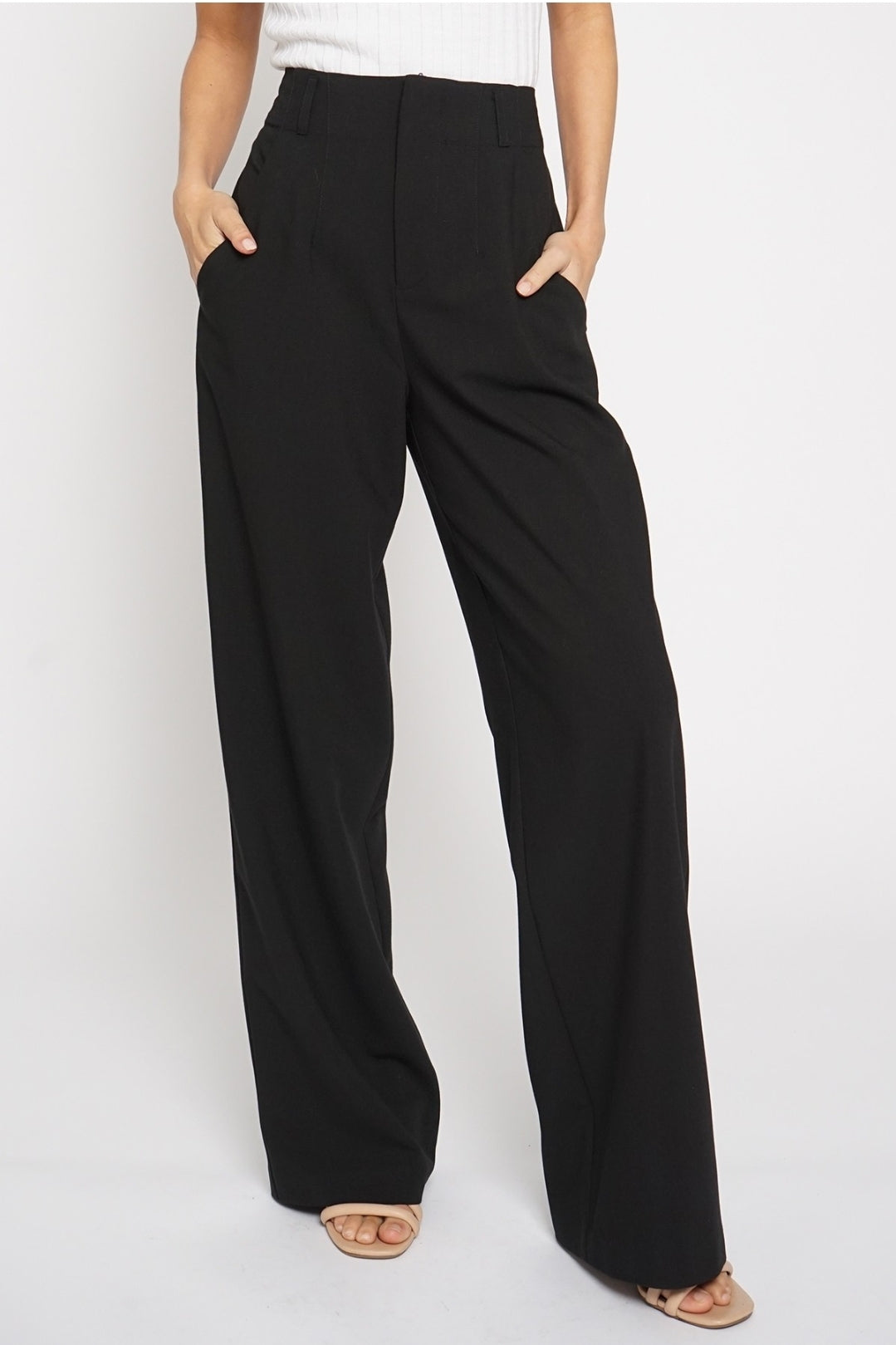 Black Classic highwaist trousers