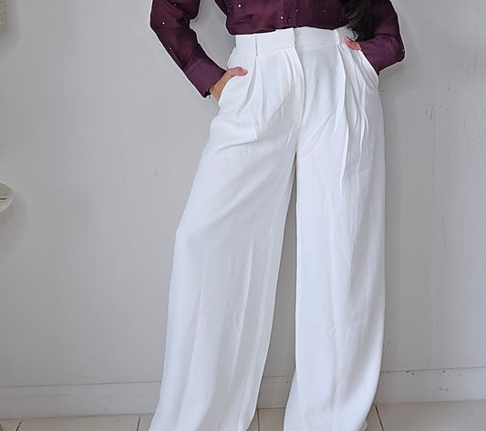 Wide leg trousers