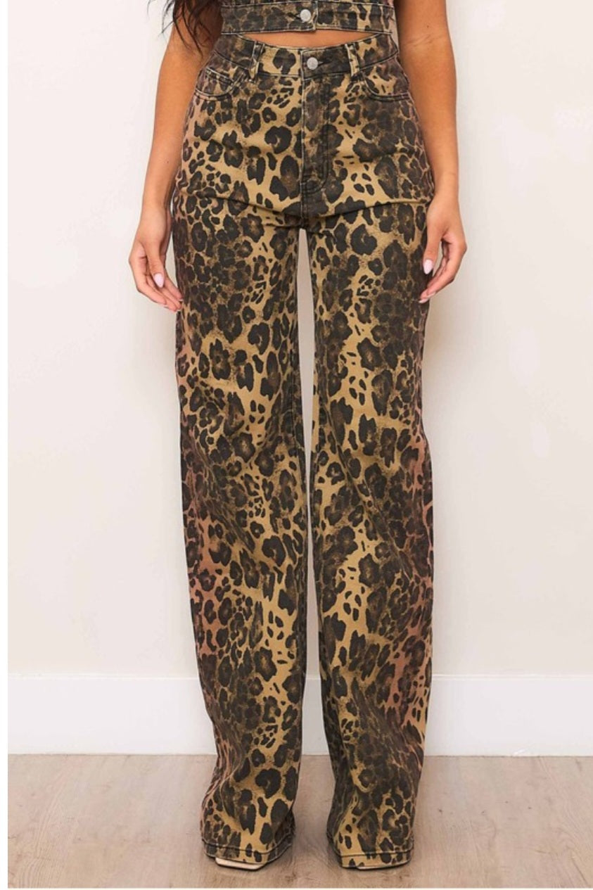 Leopard print jeans [Vibrants]