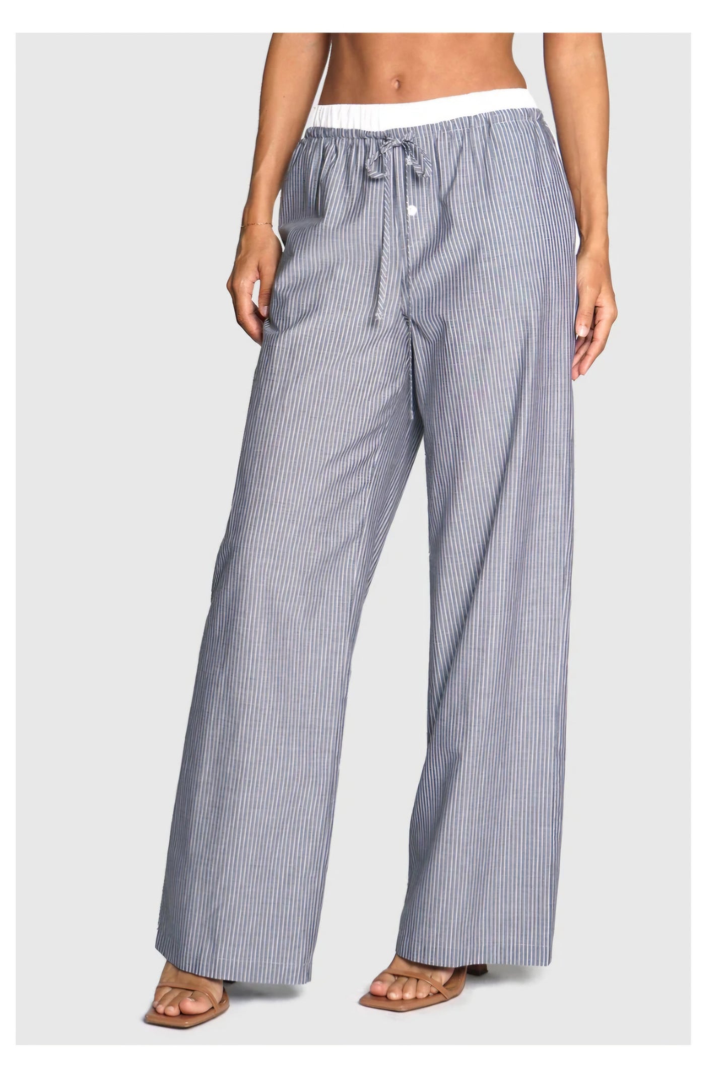 Boxer waist pinstripes lounge pants [read description]