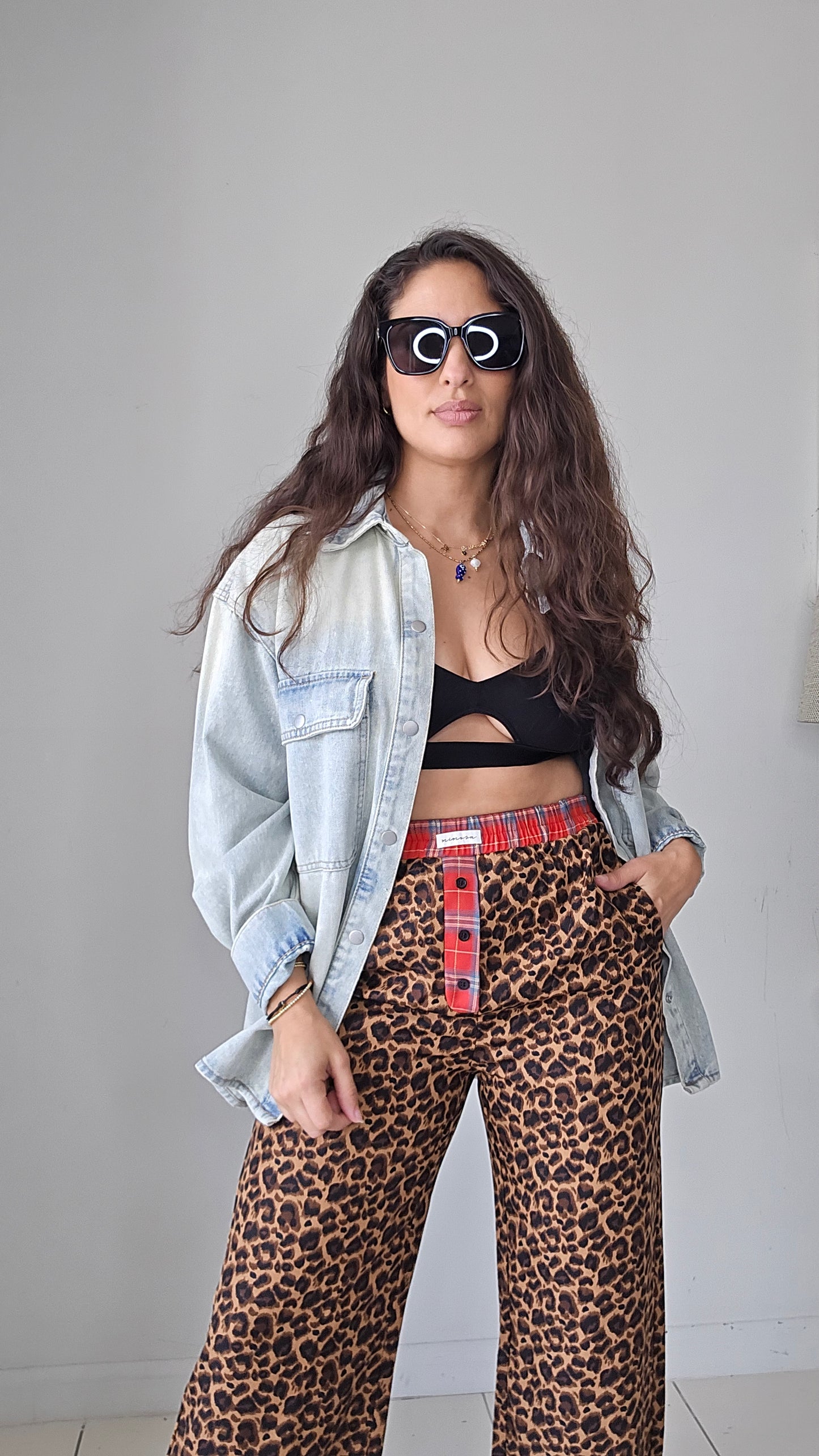 Leopard print pants