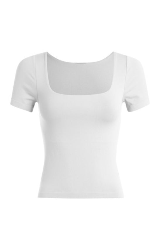 Square neck basic top