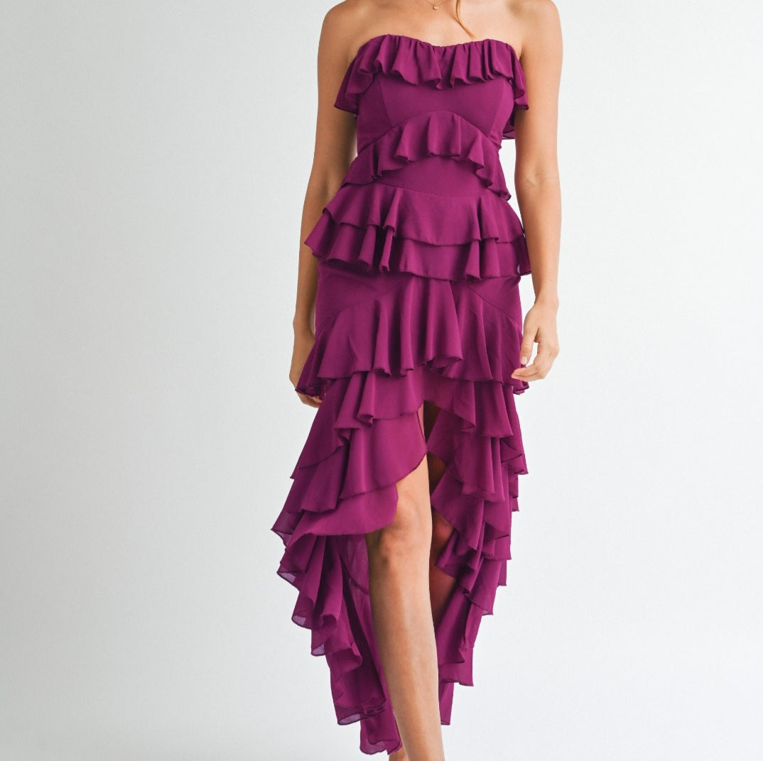 Ruffle maxi dress