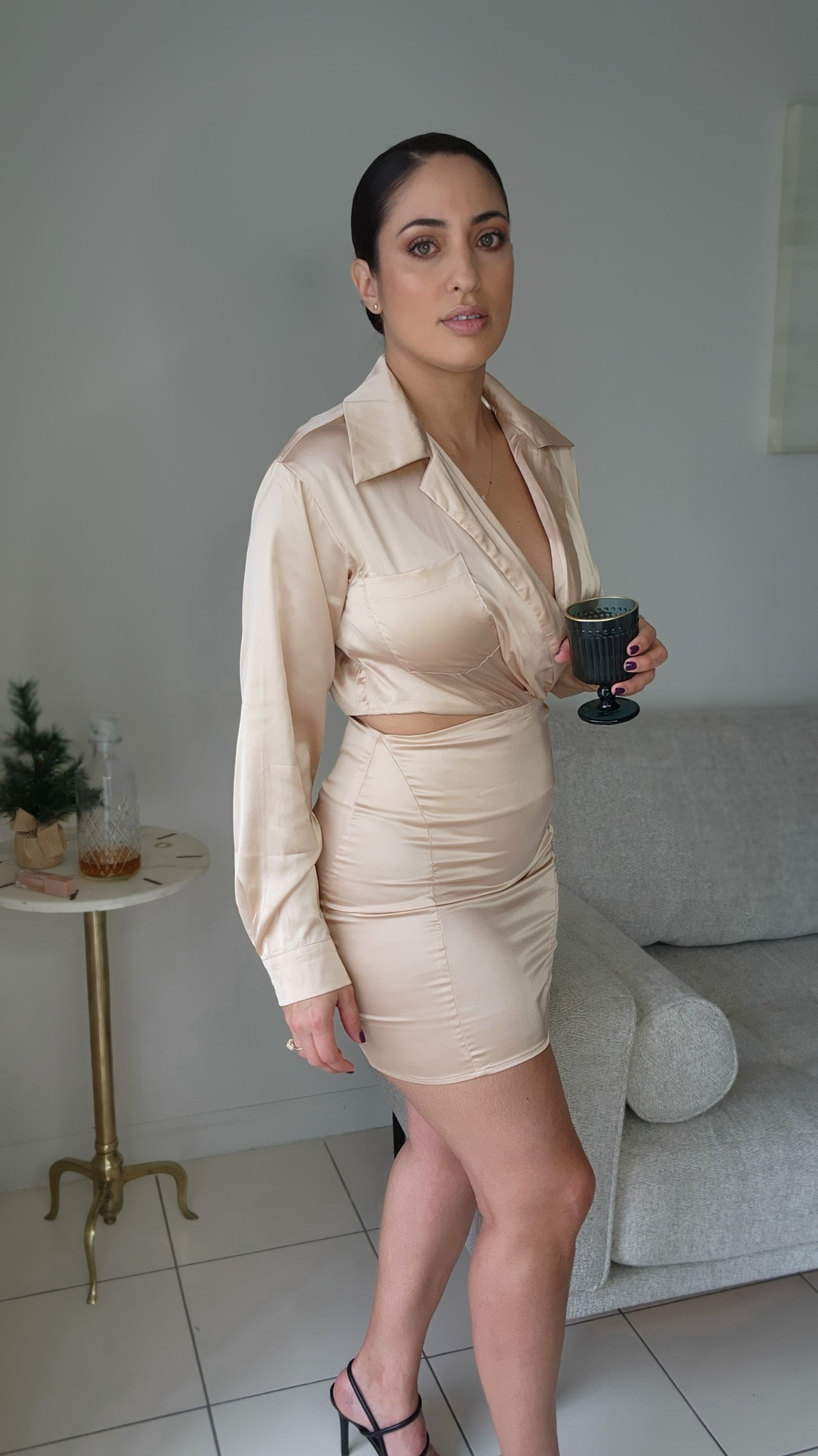 satin dress